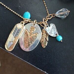 Brighton Multicharm Necklace Arrowhead Arrow Brave Heart Very Long Mixed